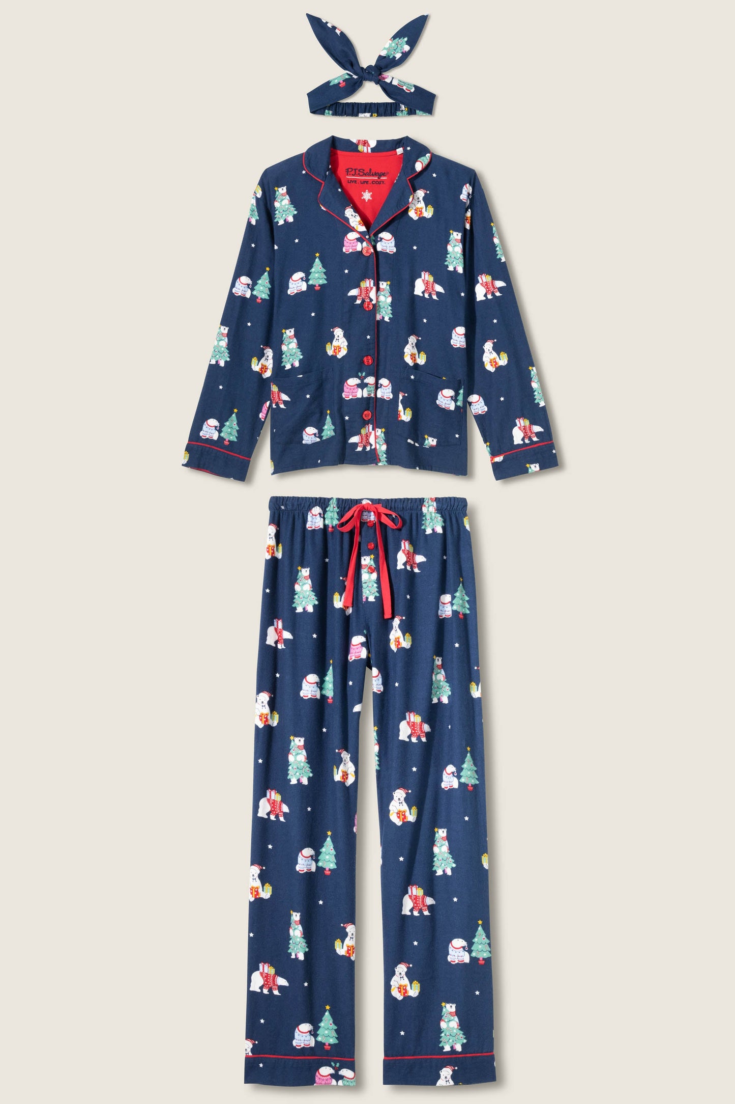 Bearly Awake 3-Piece Flannel PJ Set