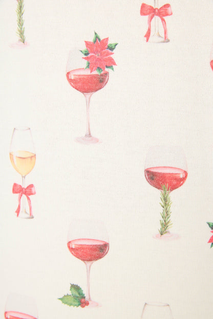Let's Get Toasty Holiday Wine Print Pants Set