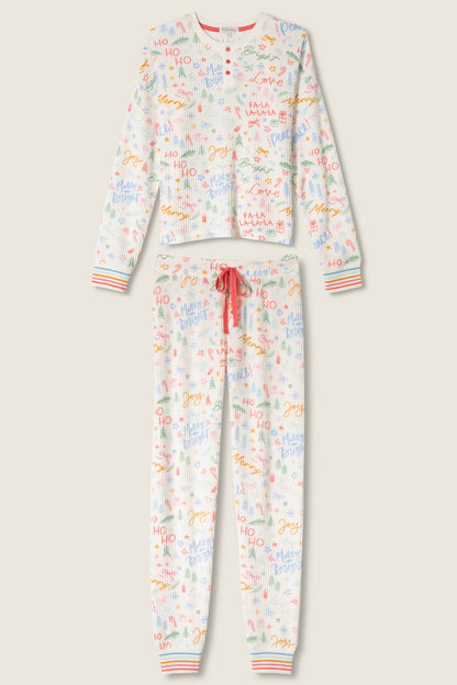 Ski Jammie Classics Fa La La PJ Set